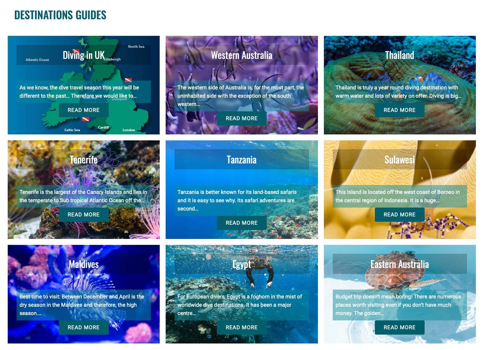 Destinations Guides Dive Assist community resource for Divers and